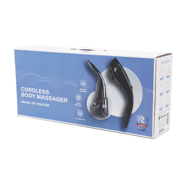 AFRA Cordless Body Massager AF-1700CBM – Rechargeable Vibration & Warm Therapy - Image 6