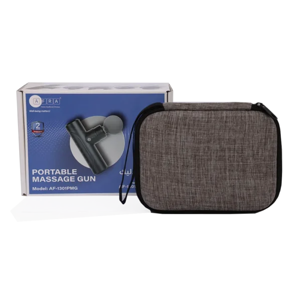 AFRA Portable Massage Gun AF-1301PMG – Deep Tissue Muscle Relaxation with 4 Heads