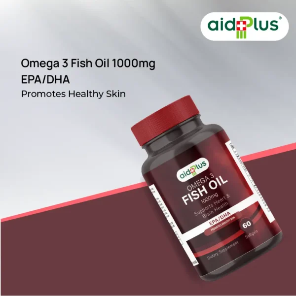 AID PLUS Mega EPA/DHA – High Strength Fish Oil – 400mg EPA & 300mg DHA – Enteric Coated – 60 Softgels - Image 4