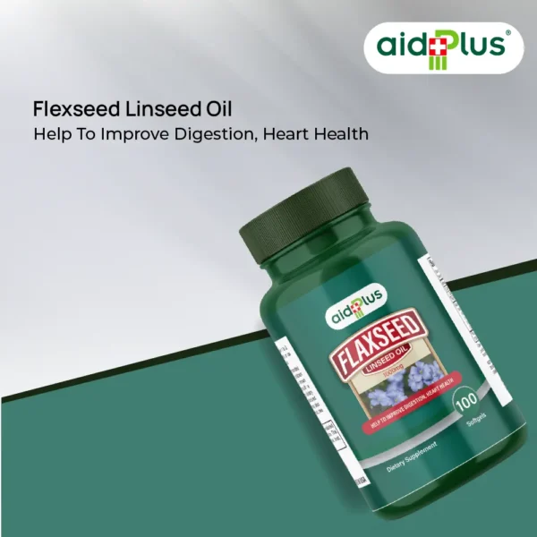 AID PLUS Flaxseed Oil 1000mg – 100 Softgels | Organic Omega-3, Omega-6 & Omega-9 Support - Image 4