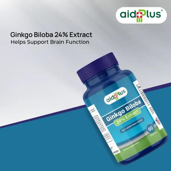 AID PLUS Ginkgo Biloba 120mg – 60 Capsules | 24% Extract for Memory, Focus & Circulation - Image 4