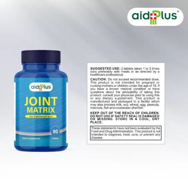 AID PLUS Joint Matrix – 90 Tablets | Glucosamine, Chondroitin, MSM & Green Lipped Mussel - Image 3
