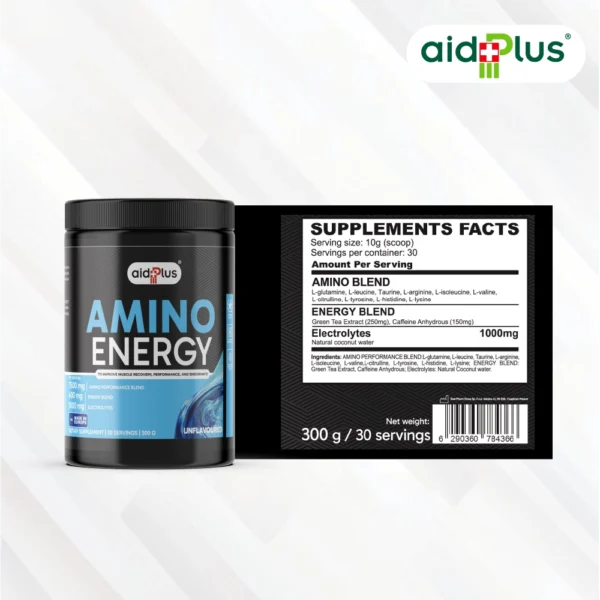 AID PLUS Amino Energy Natural 300g – Muscle Recovery & Endurance Supplement - Image 2