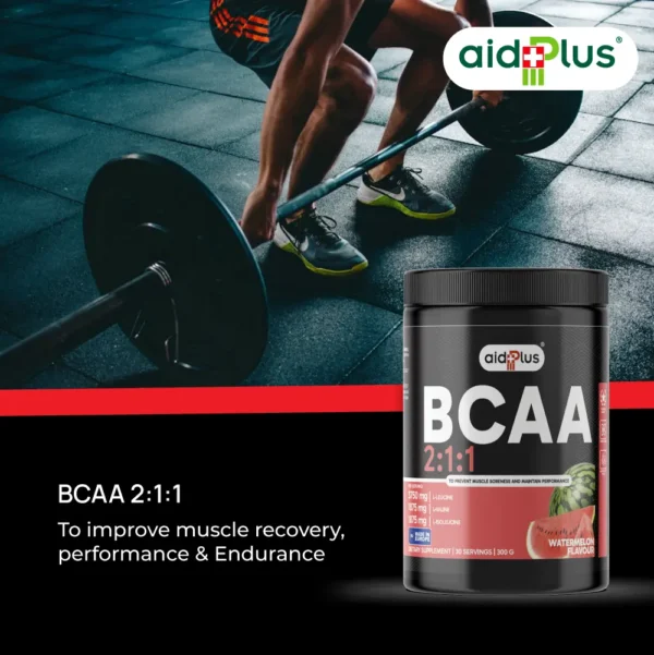 AID PLUS BCAA 2:1:1 Watermelon 300g – Muscle Recovery & Performance Supplement - Image 5