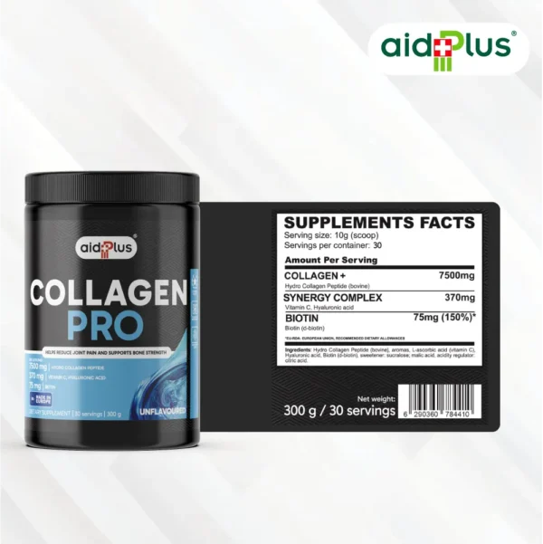 AID PLUS Collagen Pro Natural 300g – Joint & Bone Support Supplement - Image 2