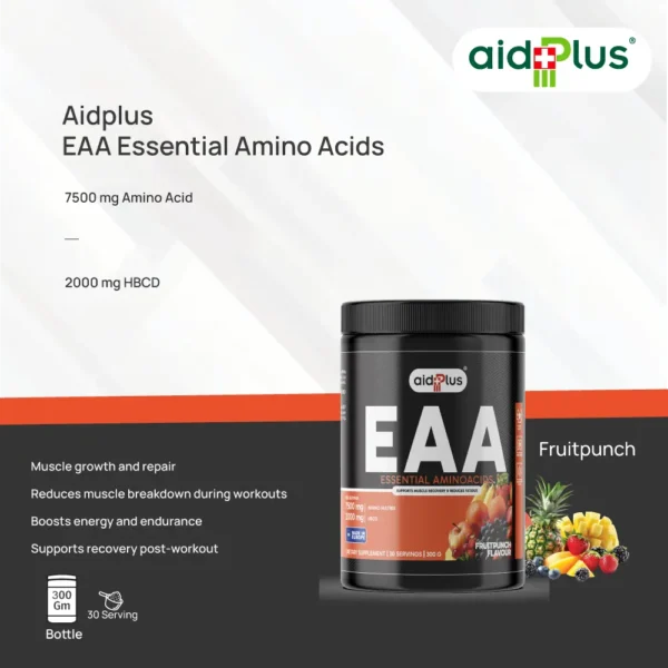 AID PLUS EAA Fruit Punch 300g – Muscle Recovery & Performance Support - Image 4