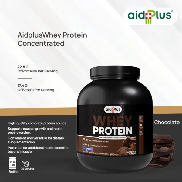 AID PLUS WPC Chocolate 2270g – Whey Protein for Muscle Support - Image 4